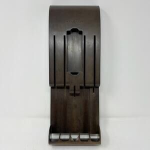 Cutco Brown Bakelite Wall Mount Drawer Caddy Knife Block 6 Slots